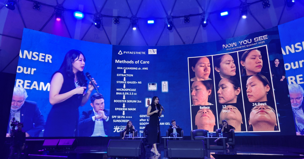 RIBESKIN GWANG PEEL lecture by Dr Angelia OP at PYFAESTHETIC SUMMIT 2025 in Jakarta, Indonesia