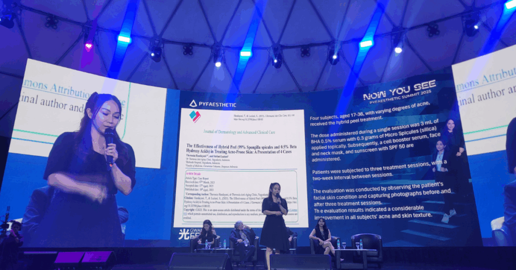 RIBESKIN GWANG PEEL lecture by Dr Theressia Handayani at PYFAESTHETIC SUMMIT 2025 in Jakarta, Indonesia